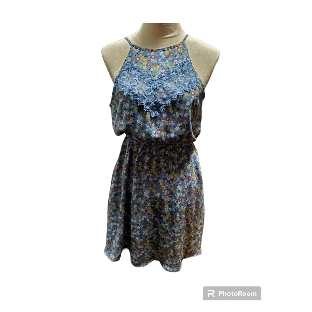 Miami Blue dress florals midi sz S polyester